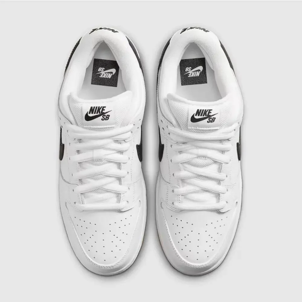NIKE Men's SB Dunk Low White and Gum Light Brown Shoes Size 11